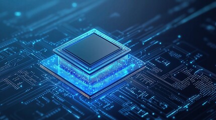 Poster - Intricate Quantum Computer with Electronic Circuitry and Lines