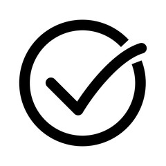 Wall Mural - checkmark icon. checkmark isolated on white background. checkmark vector illustration. sign. symbol.