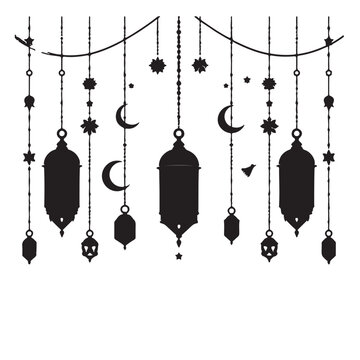 Eid mubarak islamic greetings background Islamic Lanterns Islamic lantern illustration
