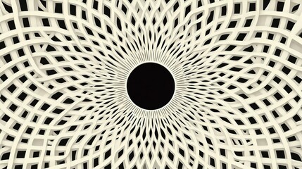 Poster - Abstract Radial Lattice Graphic Design with Intricate Lines