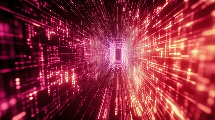 Poster - Abstract Digital Background with Lines for Big Data Visualization