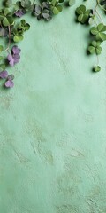 Aufkleber - Vibrant Green Background with Shamrocks - Celtic Theme