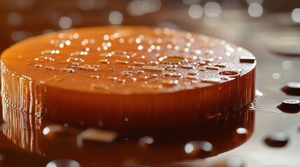Poster - Close-up of Electronic Circuit Board with Chip and Water Droplets
