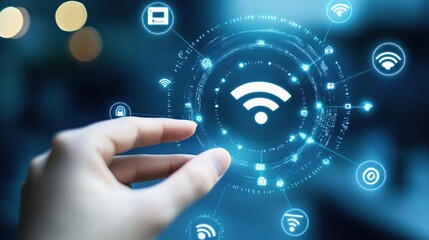 Poster - Hand Touching Digital Interface of Telecommunication Network