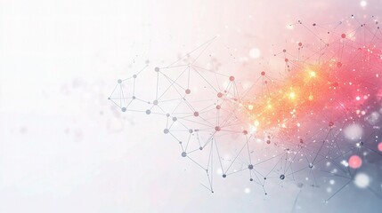 Poster - Global Business Network Connection Illustrated with Abstract Lines