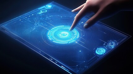 Poster - Touch Interface Technology with Sleek Design and Futuristic Appeal
