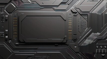 Poster - Futuristic Gray Background Featuring Technology and Abstract Lines