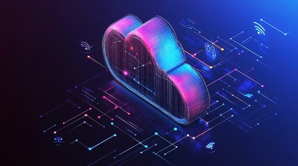 Poster - Digital Transformation Concept with Interconnected Cloud Technology