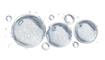 Wall Mural - soap or water bubbles isolated on transparent background