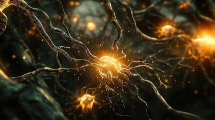 Poster - Intricate Neural Network Visualization in 3D with Glowing Details