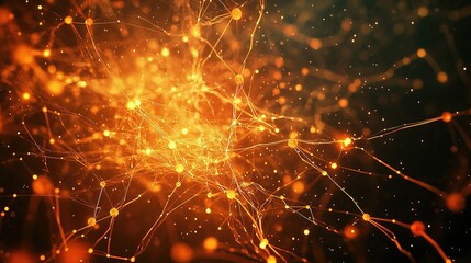 Poster - Abstract Technology Background with Data Connection and Networks