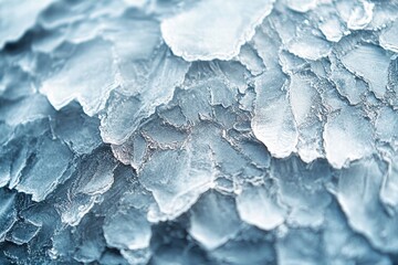 Poster - Frost texture on a light gray background creating an intricate ice formation