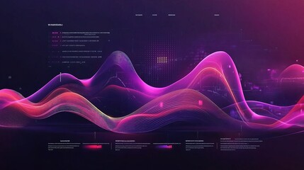 Poster - Sleek Digital Technology Presentation Layout with Colorful Lines
