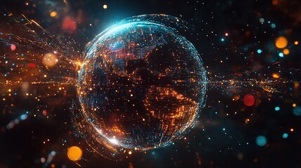 Poster - Colorful Visualization of Data and Technology on a Planet Scale