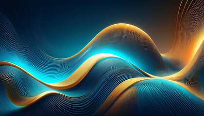 Wall Mural - abstract fluid wave design on tech background perfect for digital art presentations creative projects and design inspirations