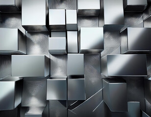 Wall Mural - silver squares