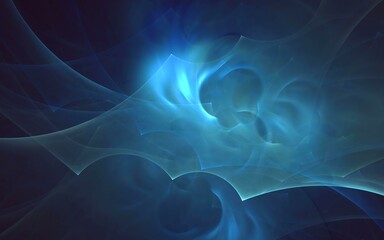 Poster - 3D rendering abstract fractal light background