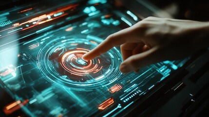 Poster - Futuristic Virtual Interface Interaction with a Hand on a Display