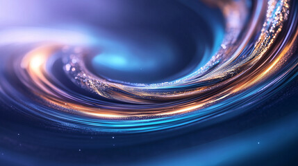 Poster - Abstract swirl background with colorful waves and shimmering lights in a digital art style