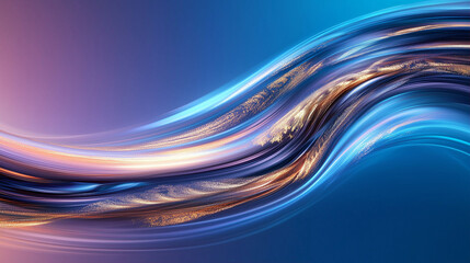 Poster - Abstract wave background with flowing light and color patterns