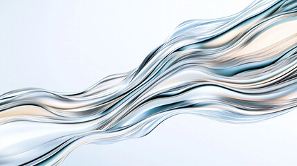 Poster - Abstract waves and graphic design in flowing motion with smooth colors and elegant style