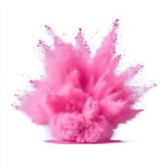 illustration of pink holi paint color powder, stock image