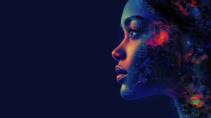 Poster - Conceptual Machine Learning Representation with Woman's Face