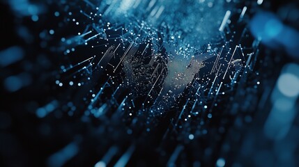 Poster - Intricate Blue Circuit Board Design with Electronic Elements