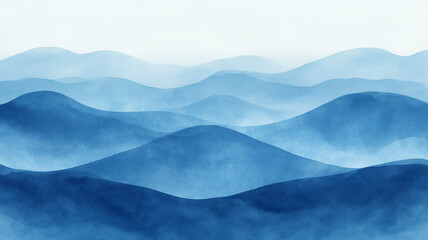 Poster - Blue azure turquoise abstract watercolor background for textures backgrounds and web banners design. Abstract  background blue colors. Watercolor painting with turquoise sea waves pattern gradient.