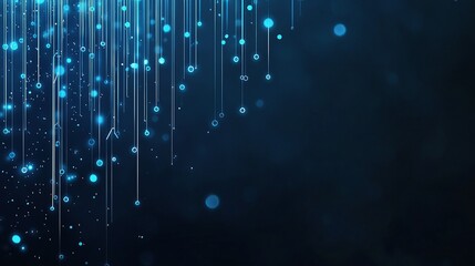 Poster - Blue LED Circuit Board Design with Technology and Lines Abstract