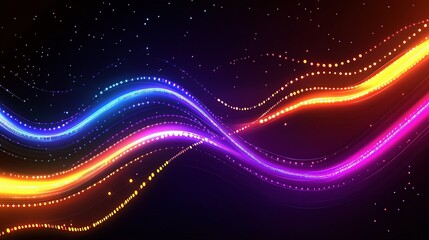 Poster - Dynamic Lines Illustrating Trends in Business Technology and Finance