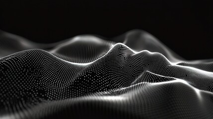 Poster - Interconnected Futuristic 3D Data Network with Gigapixel Lines