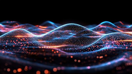 Poster - Futuristic Background with Interconnected Lines in a Network Design