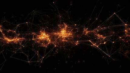Poster - Abstract AI Network with Glowing Nodes and Connecting Lines