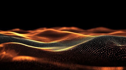 Poster - Abstract Digital Wave of Particles with Futuristic Lines and Scale