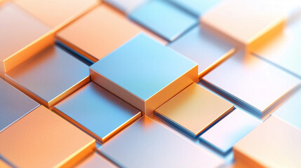 Poster - Geometric shapes in modern abstract design background with vibrant colors and textures