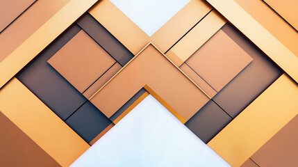 Poster - Abstract geometric shapes layered with geometric design in a modern artistic background