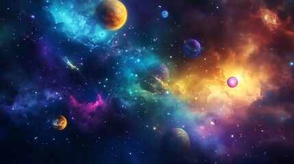 Wall Mural - cosmic symbolism highlighted glowing planetary alignments mystical astrology and spiritual energy re