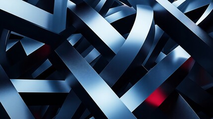 Poster - Abstract visualization of public relation highlighting interwoven geometric forms symbolizing reputation communication