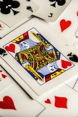 Poster - A close-up shot of playing cards on a table
