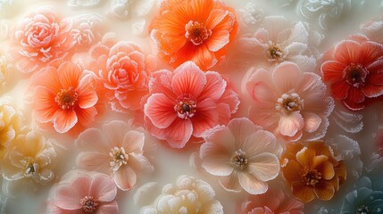 Canvas Print - A close-up shot of a beautifully decorated cake with flowers on top, perfect for any celebration or special occasion