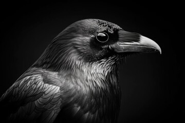 Poster - A monochrome image of a bird, providing a simple yet striking visual representation