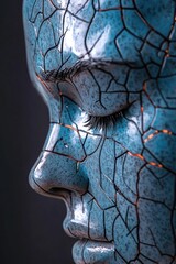 Poster - A close-up view of a person's facial features, ideal for portraits or identification purposes