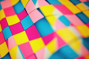 Poster - A detailed view of a colorful paper design, great for backgrounds and texture elements
