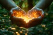 © Vera - An ethereal spiritual psychic healing energy field filled with bright Reiki light, surrounding a human woman as her hands radiate healing therapy magic.