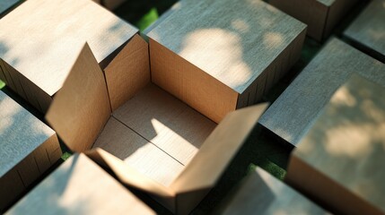Poster - A box sitting on a desk, ideal for storing office supplies or personal items