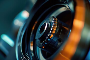 Poster - A close-up shot of a camera lens, perfect for photography-related uses