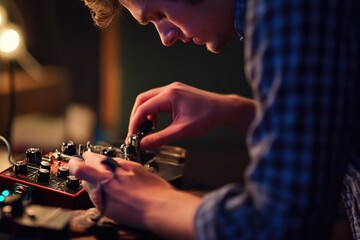 Aufkleber - A person working on a computer or laptop, possibly in a office or home setting