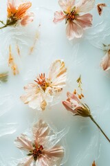 Poster - A arrangement of colorful flowers placed on a table, suitable for home decor or event decoration