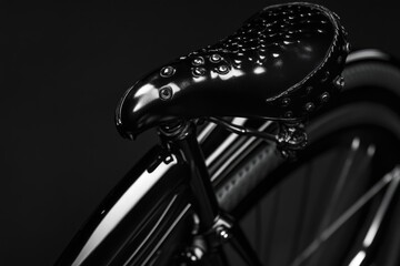 Poster - A classic bike photographed in black and white